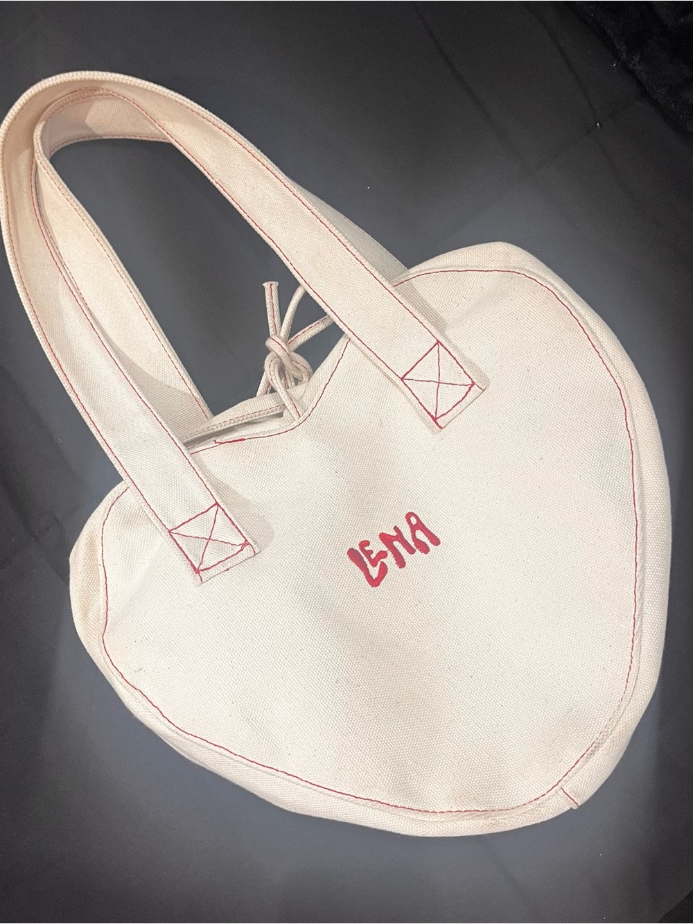 Canvas Heart Tote Bag